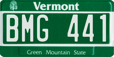 VT license plate BMG441