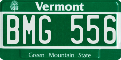 VT license plate BMG556