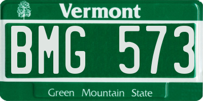 VT license plate BMG573