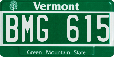 VT license plate BMG615