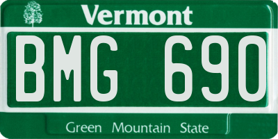 VT license plate BMG690