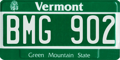 VT license plate BMG902