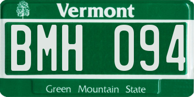 VT license plate BMH094