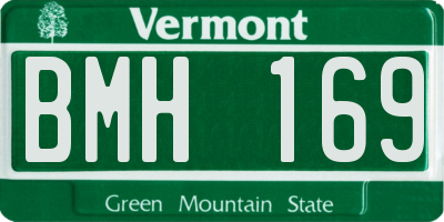 VT license plate BMH169