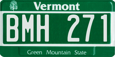 VT license plate BMH271