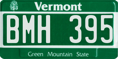 VT license plate BMH395