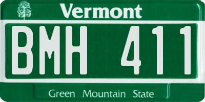 VT license plate BMH411
