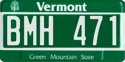 VT license plate BMH471