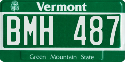 VT license plate BMH487