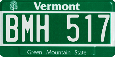VT license plate BMH517