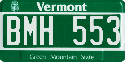 VT license plate BMH553