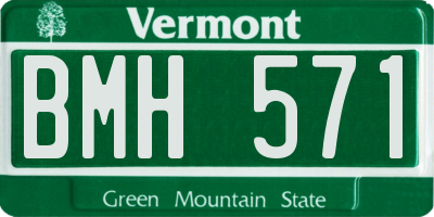 VT license plate BMH571