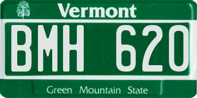 VT license plate BMH620