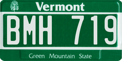 VT license plate BMH719
