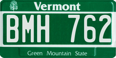 VT license plate BMH762