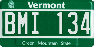 VT license plate BMI134