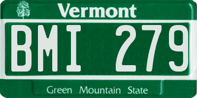 VT license plate BMI279