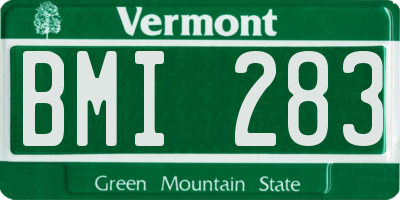 VT license plate BMI283