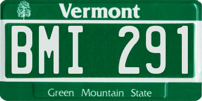 VT license plate BMI291