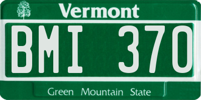 VT license plate BMI370
