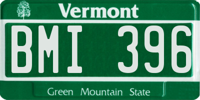 VT license plate BMI396