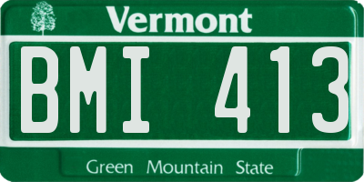 VT license plate BMI413