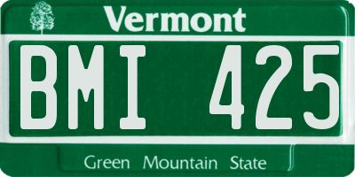 VT license plate BMI425