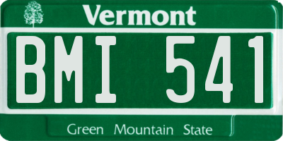 VT license plate BMI541