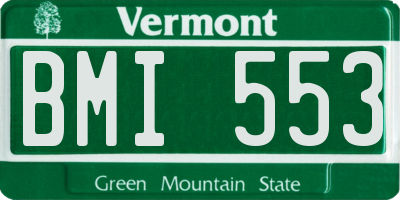 VT license plate BMI553