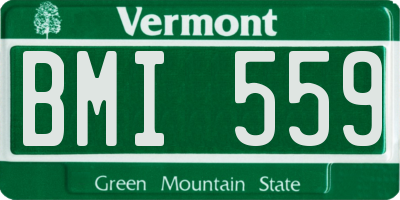VT license plate BMI559