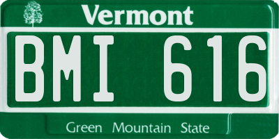VT license plate BMI616