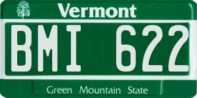 VT license plate BMI622