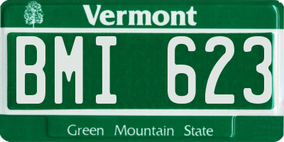 VT license plate BMI623