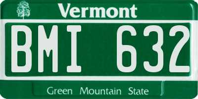 VT license plate BMI632