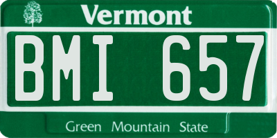 VT license plate BMI657