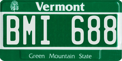 VT license plate BMI688