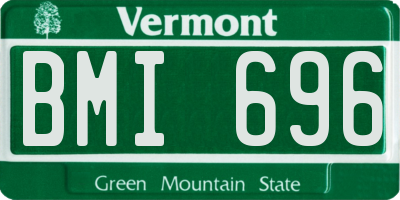 VT license plate BMI696