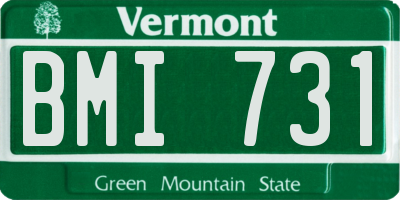 VT license plate BMI731