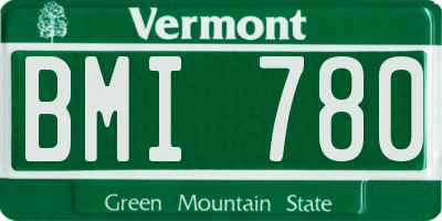 VT license plate BMI780
