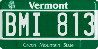VT license plate BMI813