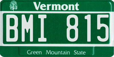 VT license plate BMI815