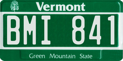 VT license plate BMI841