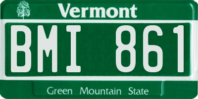 VT license plate BMI861