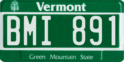 VT license plate BMI891