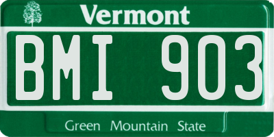 VT license plate BMI903