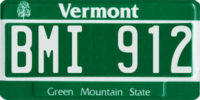 VT license plate BMI912