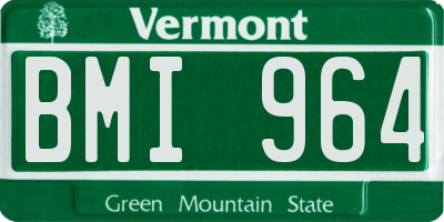 VT license plate BMI964