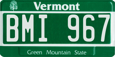 VT license plate BMI967