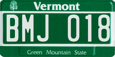 VT license plate BMJ018