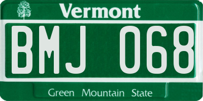 VT license plate BMJ068
